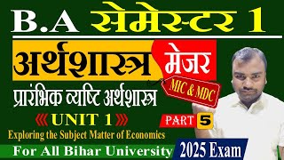 Economics BA Semester 1  Unit 1  Part 5  Economics Ba 1st Semester  Economics Ba 1st Year 2024 [upl. by Adiesirb]