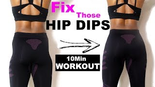 How to fix hip dip10 MINUTES HIP DIPS WORKOUT FOR WIDER HIPS  large hipsAbigail Ekweghi [upl. by Unders]