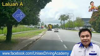 Cuba bagi anda senang lulus Ujian Jalan Raya  Laluan A di Unisex Driving Academy [upl. by Saixela]