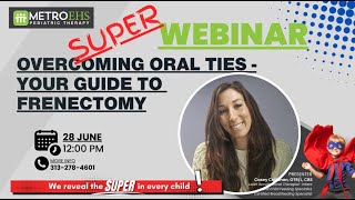 Post Frenectomy Care Webinar with MetroEHS Pediatric Therapy [upl. by Monte]