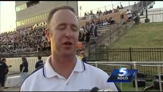 Fans fill stands in Moore for 1st football game after tornado [upl. by Neitsirk68]