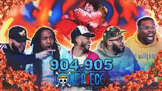 LUFFY KNOCKS OUT HOLEDEM One Piece Eps 904905 Reaction [upl. by Oijimer515]