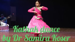 Kathak dance by Dr Samira Koser at Sanskar Bharti Kala Utsav in Chandigarh [upl. by Lemire535]