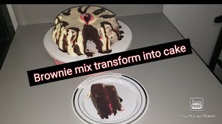 Brownie cake mix transform into homemade cake  better than bakery [upl. by Kerwon]