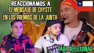 REACCIÓN A CHYSTE MC Y SU MENSAJE PARA REFLEXIONAR EN LOS PREMIOS DE LA JUNTA  CBADOS RAP [upl. by Melli397]