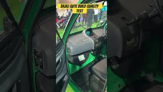 Bajaj Qute Build Quality Test  Best CNG 4 Wheeler  35kmkg CNG mileage [upl. by Tolmach277]