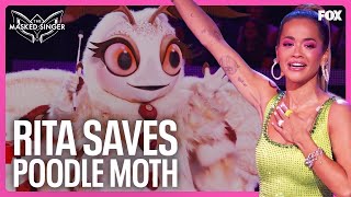 Rita Saves Poodle Moth From Elimination  Season 11  The Masked Singer [upl. by Ahsirkal]