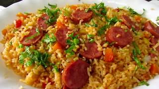 ARROZ TEMPERADO NA PANELA DE PRESSÃO ALMOÇO ESPECIAL UTILIZANDO 1 PANELA SÓ [upl. by Alemak]