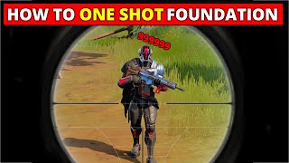 How to ONE SHOT the Foundation NPC in Fortnite Chapter 3 MYTHIC MKSEVEN ASSAULT RIFLE [upl. by Aidekal]