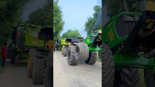 Harvester vs John Deere tochan king 👑nishu farming tractorstunt nishudeswal viralshort 2024 [upl. by Eahsed]