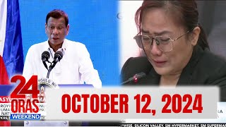 24 Oras Weekend Express OCTOBER 12 2024 HD [upl. by Nwotna]