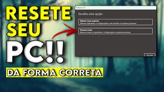 Como RESETAR O WINDOWS 1011 Para as Configurações de Fábrica sem o Disco de Instalação 2024 [upl. by Lorenzana208]