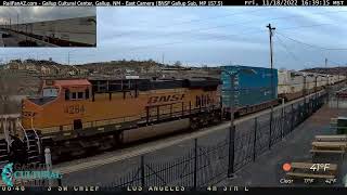 BNSF 6528 leads an intermodal in Gallup NM [upl. by Jacqui]