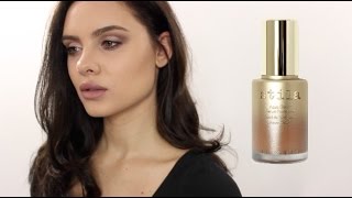 Stila Aqua Glow Serum Foundation Demo amp Review [upl. by Rumney359]