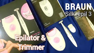 Epilator Hair Removal  How To Use Epilator  Braun Silk Epil 3 Detailed Review [upl. by Ecnarret670]