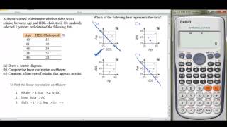 Finding Correlation Coefficient with a Casio fx115ES Plus [upl. by Annahahs]