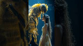 The woman fuses with a giant bee on AGT americagottelent magic fusion agt [upl. by Oiromed89]