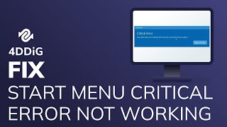 6 Ways How To Fix Critical Error Start Menu Not Working Windows 10 2022 Updated [upl. by Nesline]