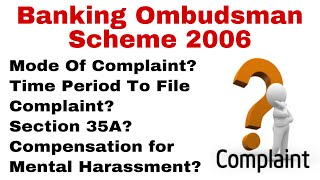 Banking Ombudsman Scheme 2006  All Points Covered  Banking Awareness [upl. by Crow]