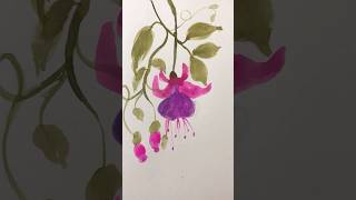 fuschia painting youtubeshorts shorts viralvideo subscribe ​⁠​⁠RubbsDIY [upl. by Reinwald]