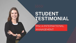 Petra Bacova  MSc in International Management Testimonial [upl. by Trebeh]