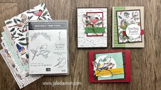 FREE Card Class 3 Stampin Up Nests of Winter Cards  1010 Thursday Night Stamp Therapy [upl. by Tepper]