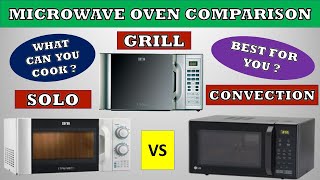 Solo vs Grill vs Convection Microwave Oven  Which is Better  Comparison [upl. by Raknahs]