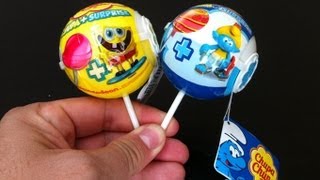 Surprise balls SPONGEBOB SMURFS CHUPA CHUPS BALL SURPRISE by LABABYMUSICA [upl. by Akcemat]