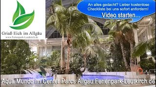 Aqua Mundo Center Parcs Park Allgäu Kinderbecken Rutschen FerienparkLeutkirchde [upl. by Lehcnom988]