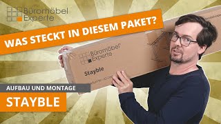 Höhenverstellbarer Schreibtisch Stayble ➜ Aufbau und Montage [upl. by Seana]