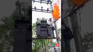 लाइनमैन ऐसा होना चाहिए electrical lineman work shorts [upl. by Elrem]