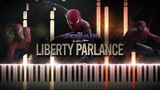 Liberty Parlance  SpiderMan No Way Home OST Synthesia Piano TutorialSHEETS [upl. by Yusem]