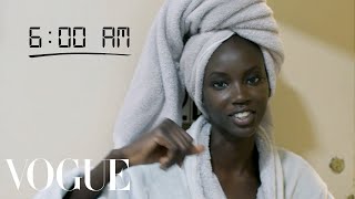 How Top Model Anok Yai Gets Runway Ready  Diary of a Model  Vogue [upl. by Boice]