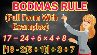 BODMAS Rule in Maths  BODMAS  BODMAS RULE  BODMAS Rule Full Form with Examples  bodmas rule math [upl. by Nnaeus]