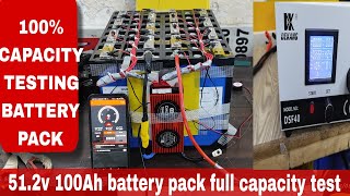 512v 16seris 100Ah battery pack capacity test 100 backup test [upl. by Irtak842]