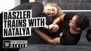 Shayna Baszler trains with WWE Superstar Natalya [upl. by Leola]