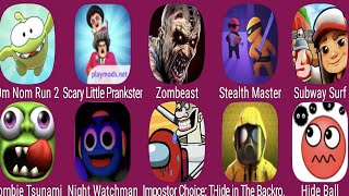 impostor choice toilet monster  zombie tsunami bowmasters hide ball  night watchman  zombeats [upl. by Yerdua]