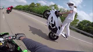 Stunt Motorcycle TAKEOVER Highway at ESR Stunt Ride 2019 [upl. by Ahseket]