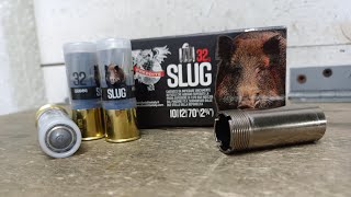 TEST MUNIZIONI DA CACCIA AL CINGHIALE CAL 12  CHEDDITE Slug 32 gr PROVA STROZZATURE [upl. by Tabina131]