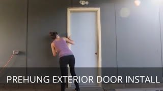 Install a Prehung Exterior Door The EASY way [upl. by Annelise]