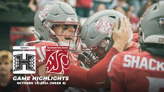 Washington State vs Hawai’i Highlights  2024 Pac12 Football [upl. by Enineg]