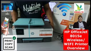 HP OfficeJet 8015e Wireless  WIFI Printer Overview [upl. by Cchaddie]