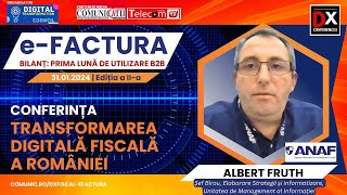 Albert Fruth ANAF  DX Fiscal  eFactura 2024 Avem peste 1 milion de facturi pe zi [upl. by Lupe]