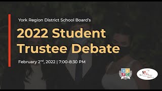 2022 Student Trustee All Candidates Debate [upl. by Frederico]