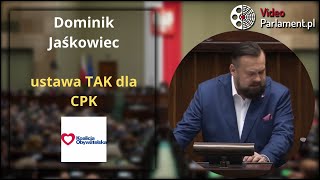 Dominik Jaśkowiec  ustawa TAK dla CPK [upl. by Aerbas356]