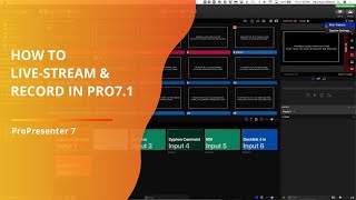 How to live stream and record with ProPresenter 71 Pro71 [upl. by Sarene770]