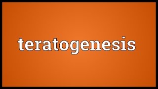 Teratogenesis Meaning [upl. by Karolina183]