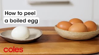 How to peel boiled eggs  Back to Basics  Coles [upl. by Bushore]