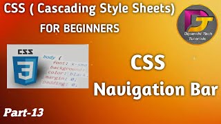 CSS For Beginners CSS Navigation Bar [upl. by Erdreid]