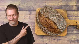 How to make seeded SOURDOUGH bread using LAMINATION  Foodgeek Baking [upl. by Ehgit]